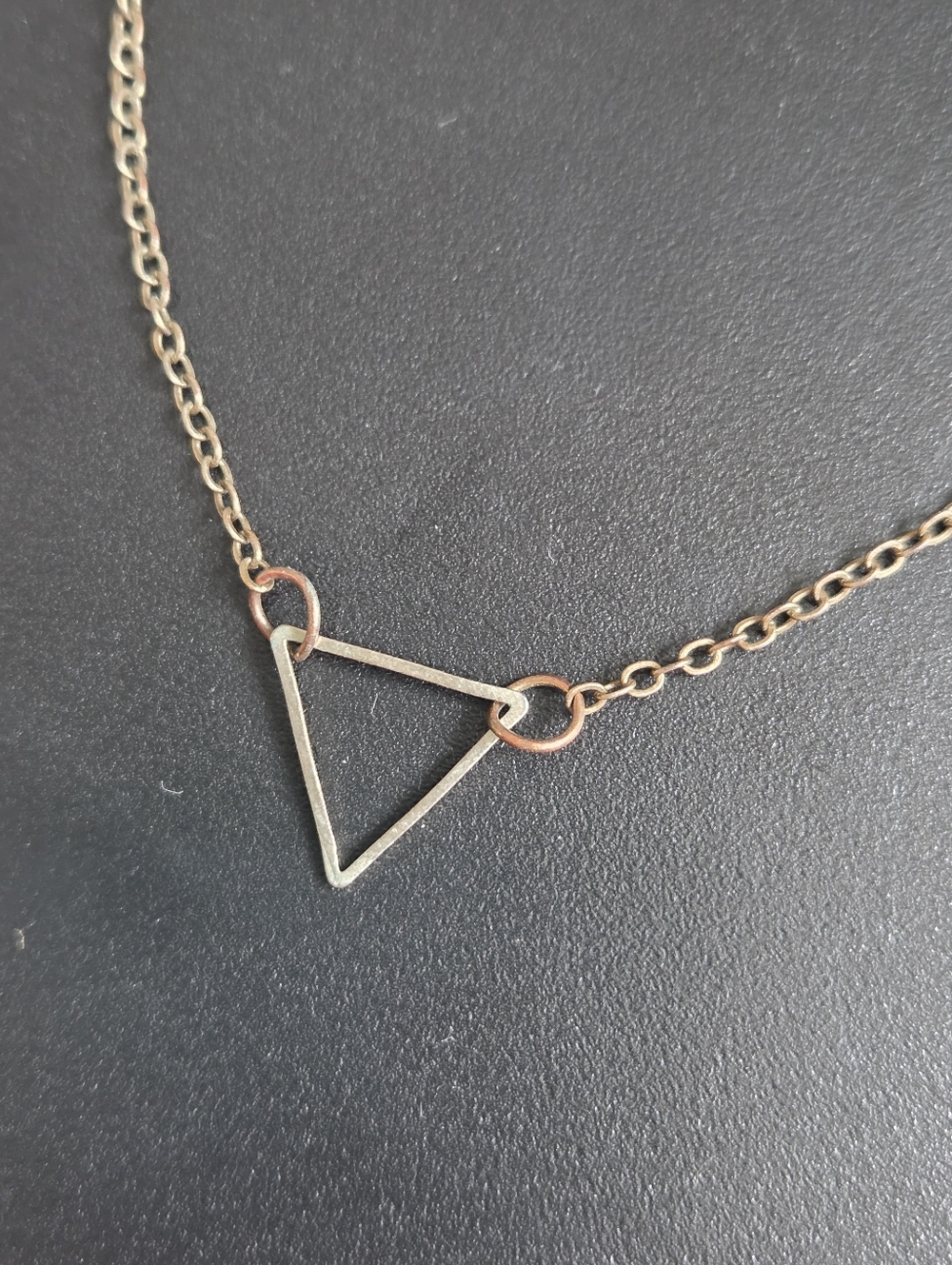 Elegant Gold Triangle Pendant Necklace